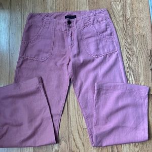 Sanctuary wide leg linen trousers 27 salmon